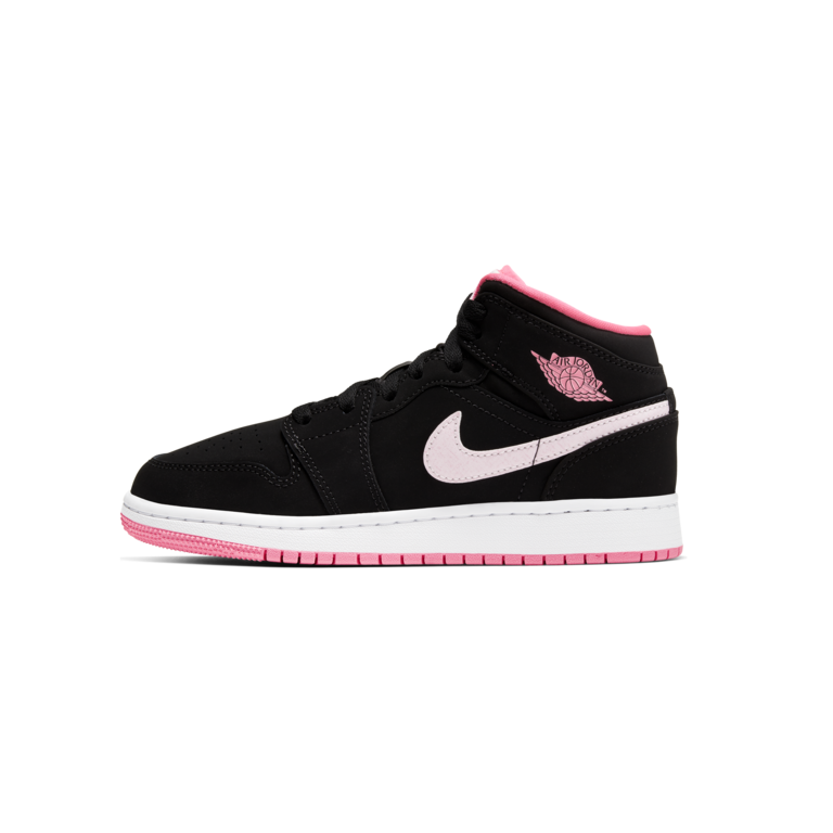 black white pink jordan 1