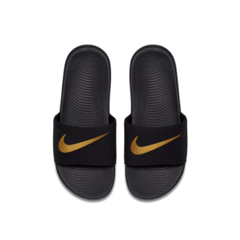 Nike Nike Kawa Slide "Black/Metallic Gold" GS/PS 819352 003