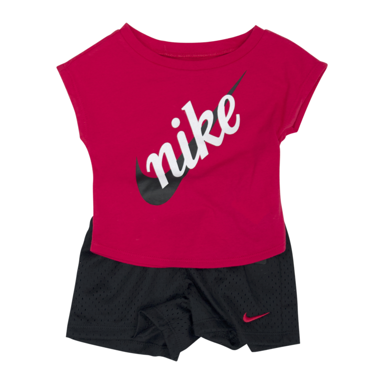 nike swoosh 2 logo t shirt pink