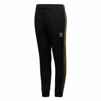 black and gold adidas track pants