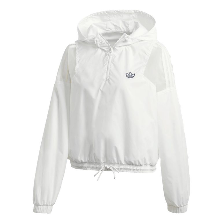 adidas windbreaker white and black