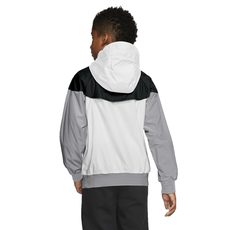 Nike Kids Sportswear Windrunner Hooded Jacket Black/White 850443 102 - Sam  Tabak