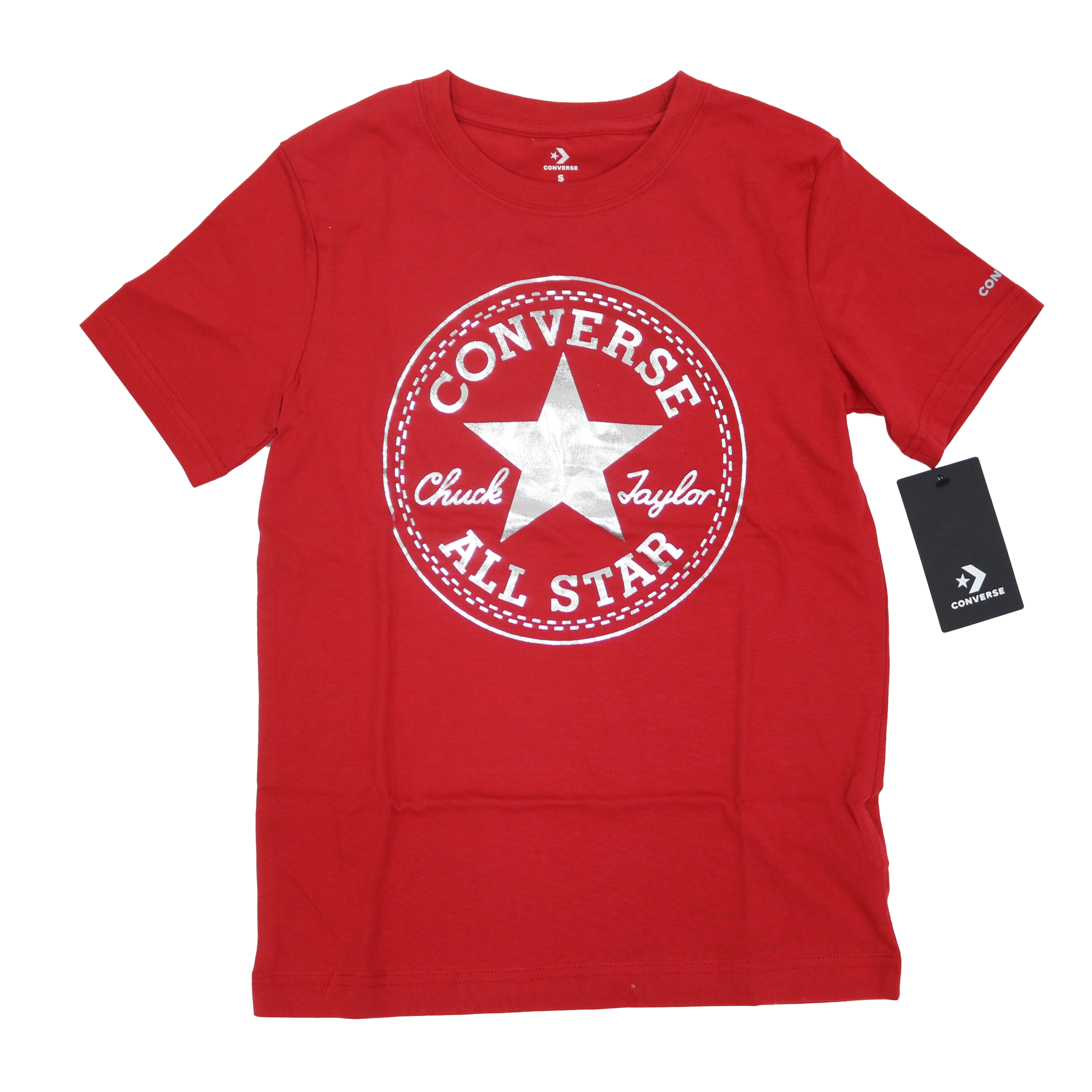 Converse Kids Logo Foil T-Shirt Red 96 9725 - Sam Tabak