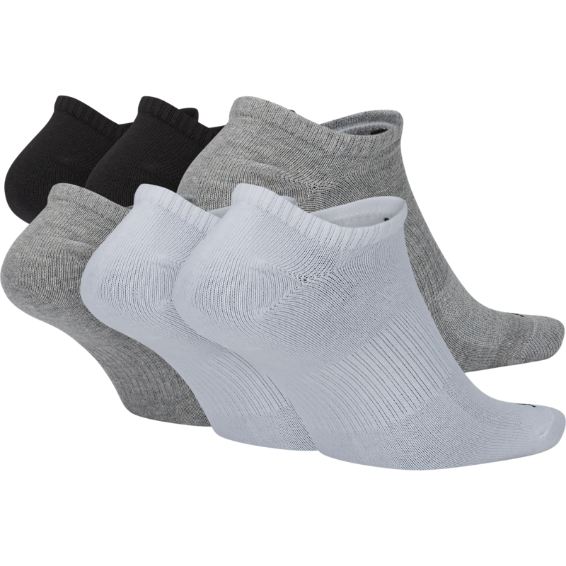 Nike Nike Dri-Fit Everyday Plus Lightwegiht No Show Sock Black/White/Grey L 6 Pack SX6900 925