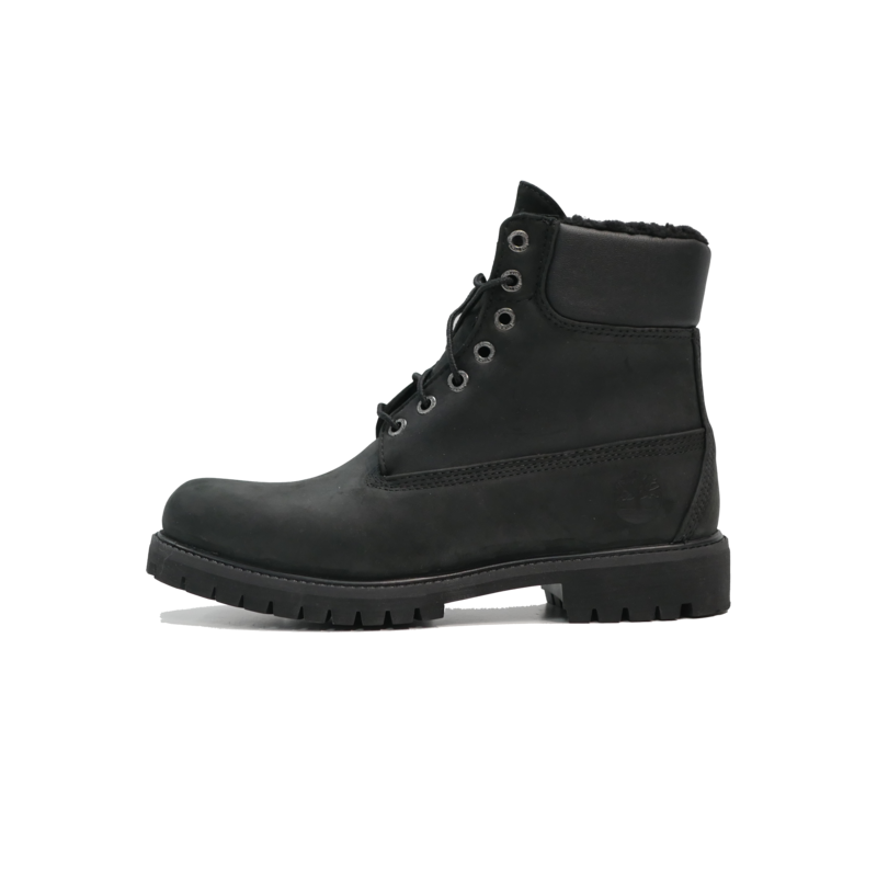 6In Fur Fleece Boot Black Leather 001 - Sam Tabak