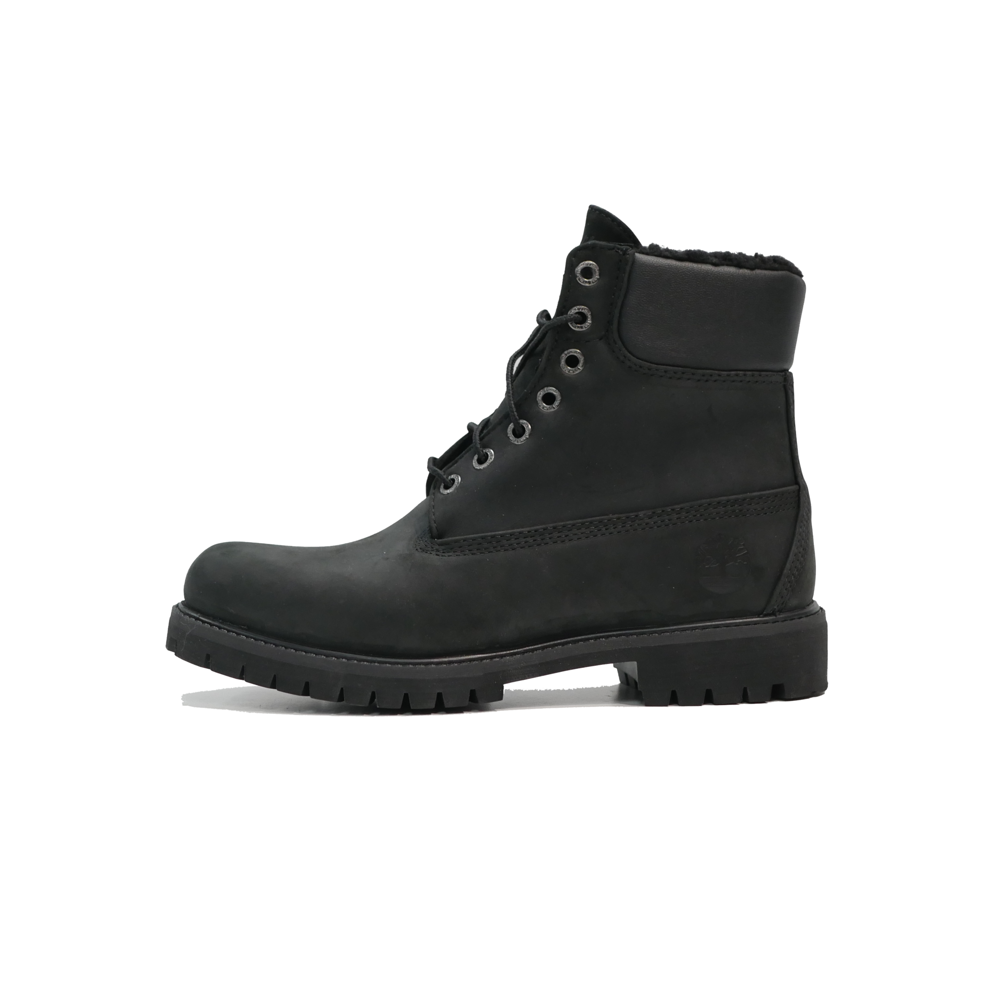 6In Fur Fleece Boot Black Leather 001 - Sam Tabak