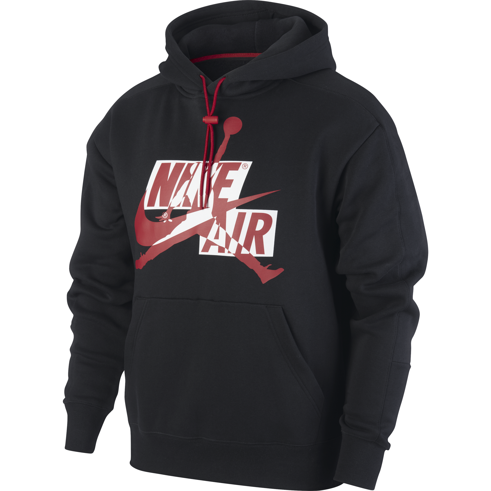black and red jordan hoodie mens