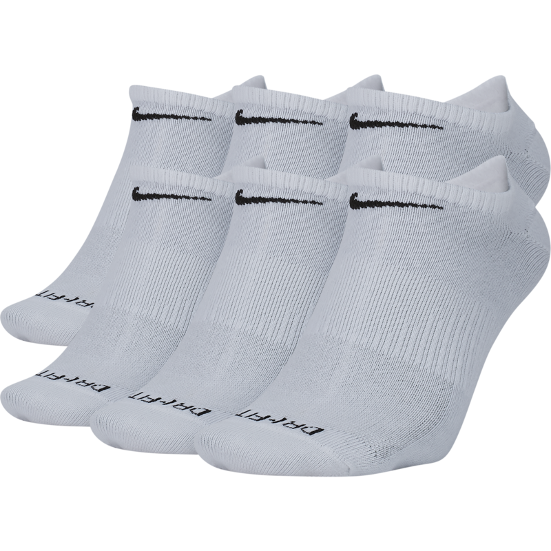 Nike Nike Dri Fit Socks No Show (6 pair) White SX6900 100