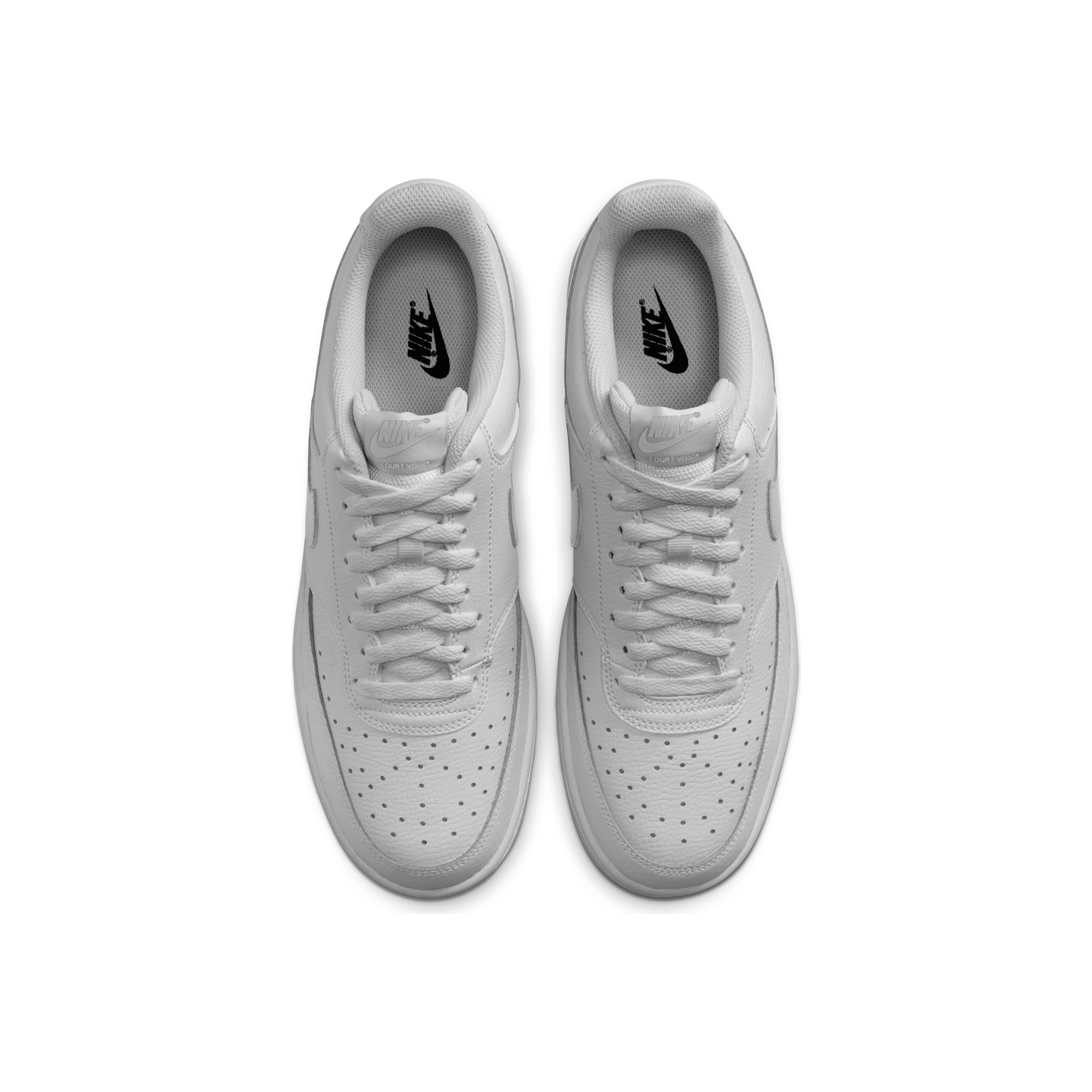 nike court vision low in white and pastel