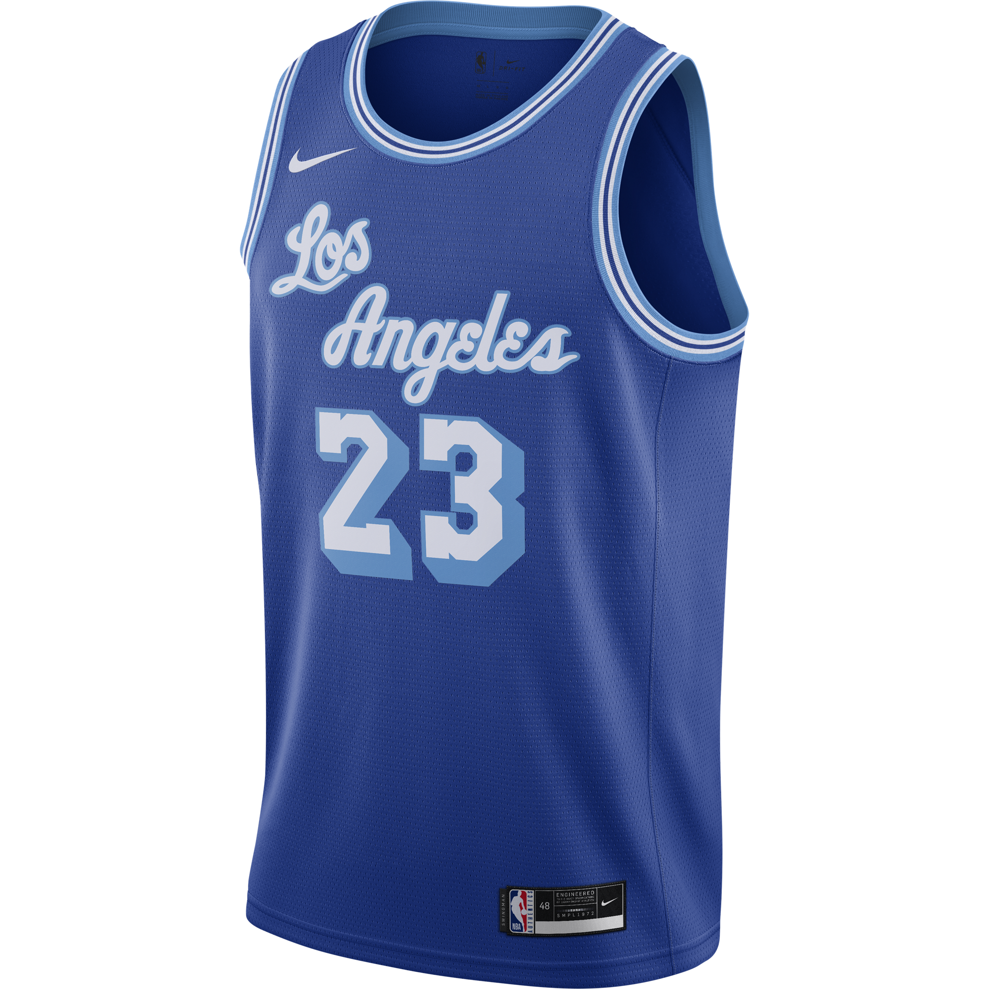 Air Jordan Nike Men's Los Angeles Lakers LeBron James Swingman Jersey Blue