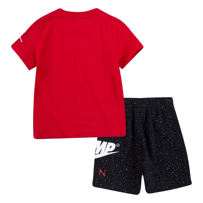 Air Jordan AirJordan Kids Jumpman Tee & AOP Short Set 'Black' 75A389 023