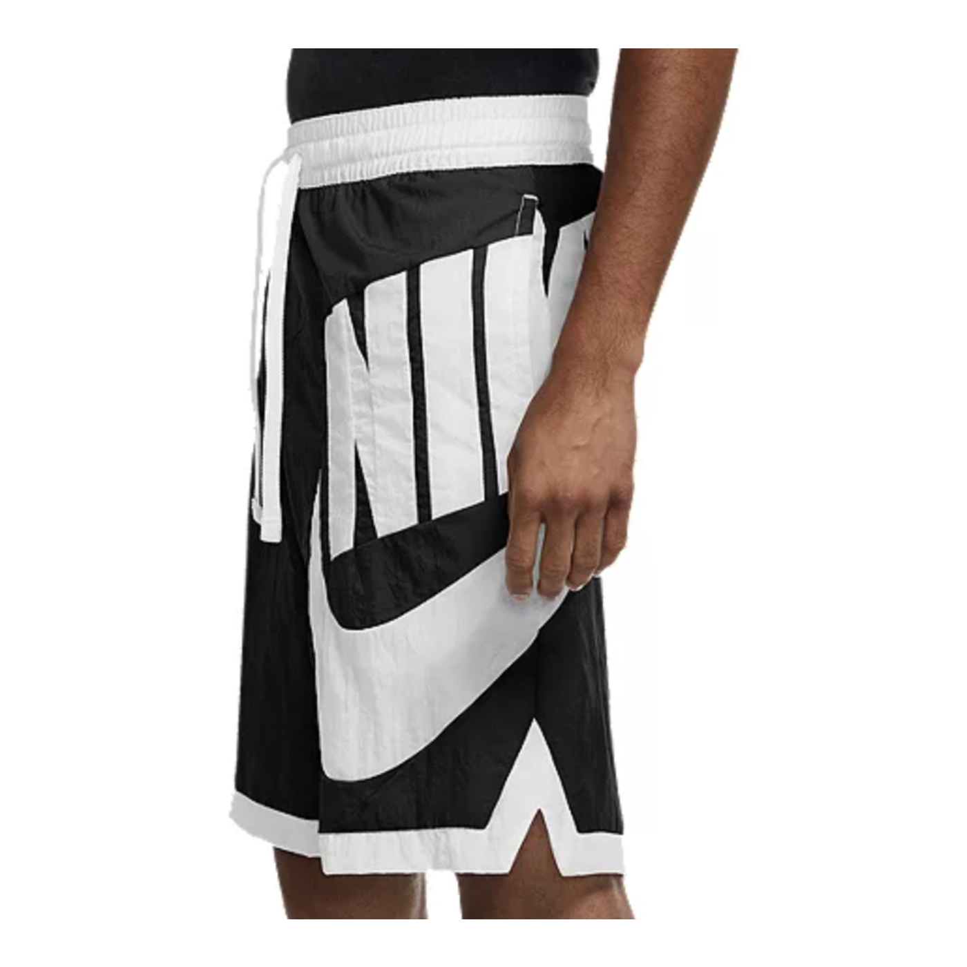 Nike Men's Dri-FIT Throwback Futura Basketball Shorts Black/White ...