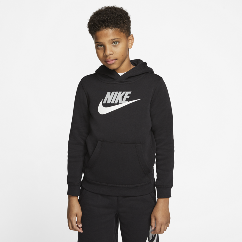 Nike Nike Kid's Club Fleece Hoodie Black/White CJ7861 011