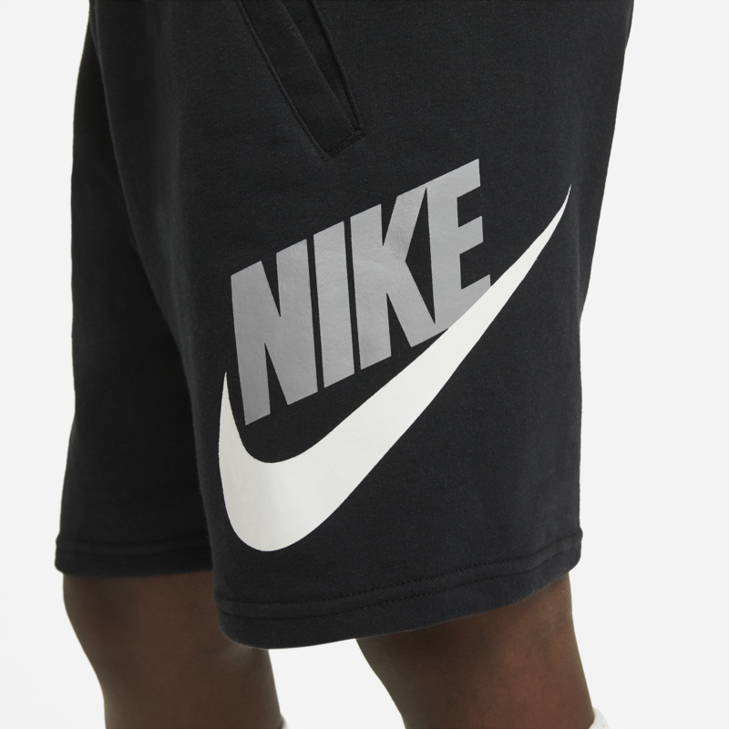 Nike Kid's Club Fleece Shorts Black/White/Grey CK0509 010 - Sam Tabak