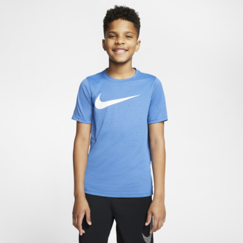 Nike Nike Boys Dri Fit Swoosh T-Shirt Blue/White/Black AR5307 456