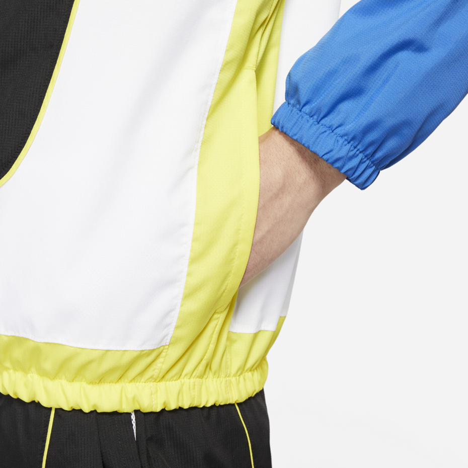 Nike Men's Throwback Track Jacket Yellow/Black/White CV1931 013 - Sam Tabak