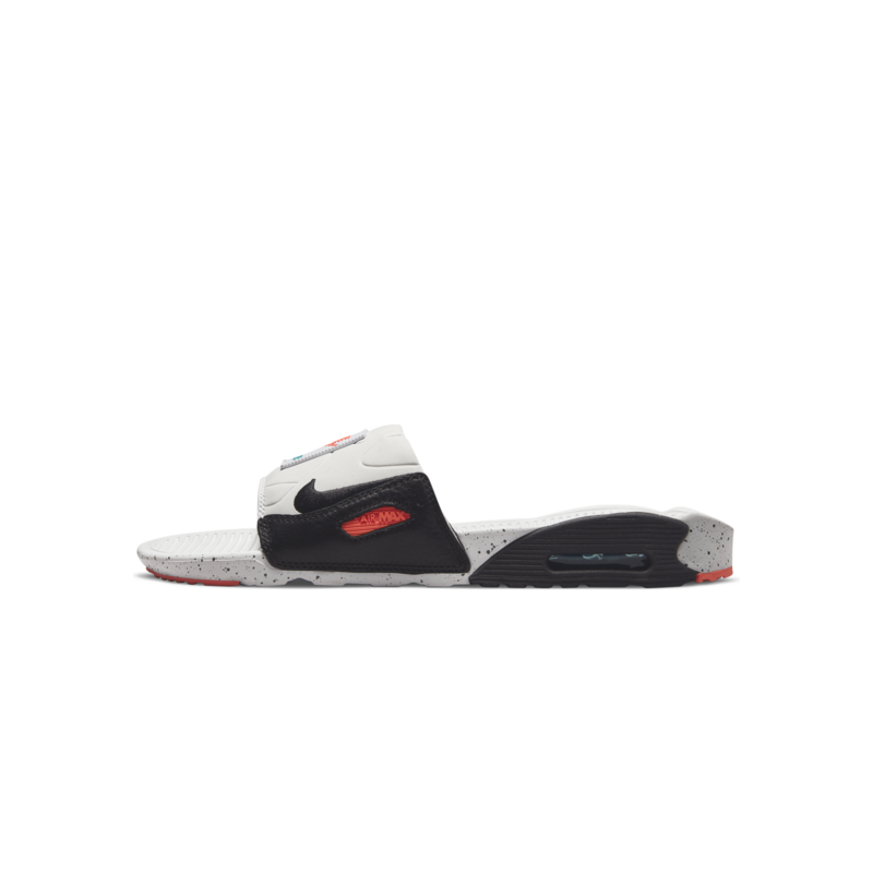 Nike Men's Air Max 90 Slide 'White/Black-Turf Orange' BQ4635 102 - Sam Tabak