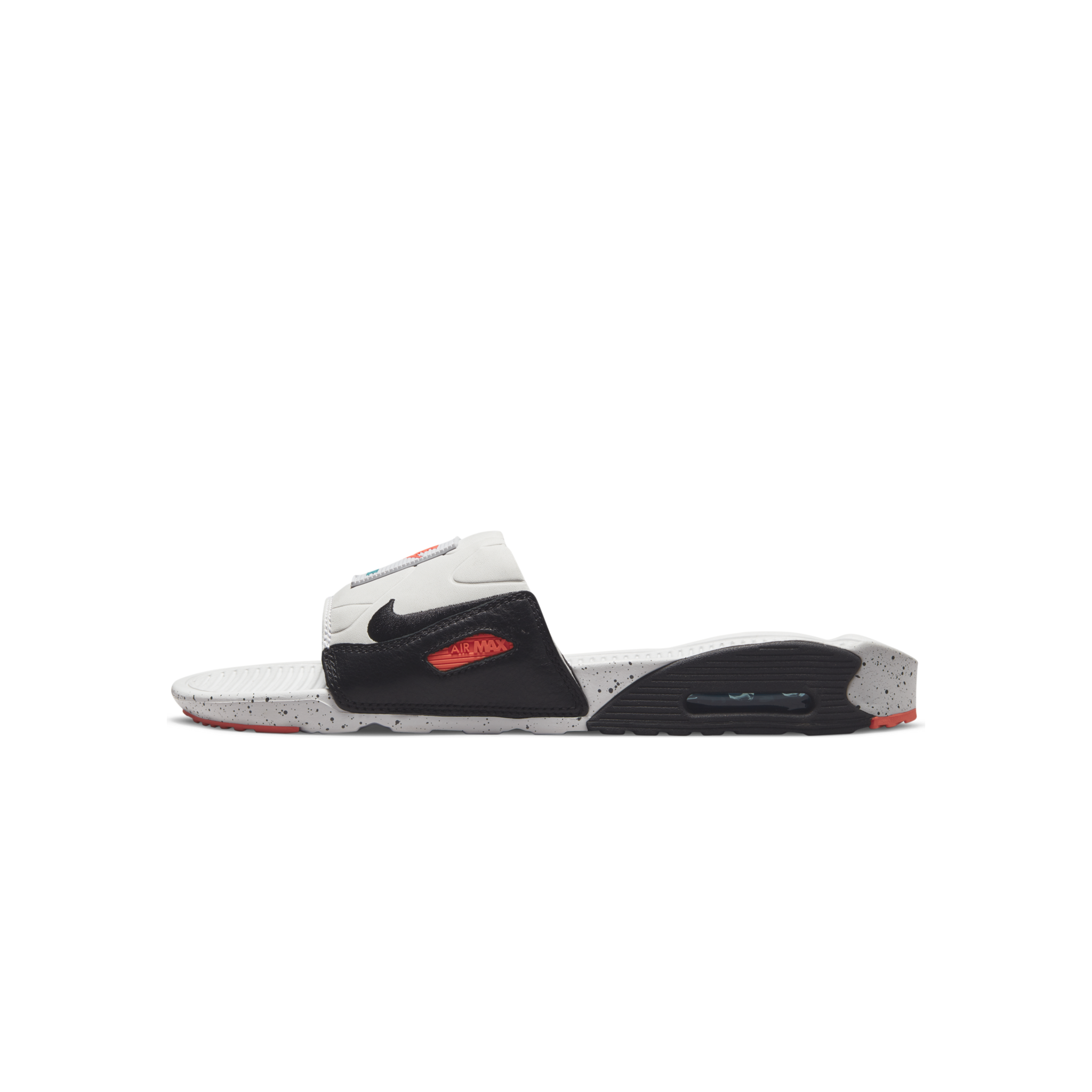 Nike Men's Air Max 90 Slide 'White/Black-Turf Orange' BQ4635 102 - Sam Tabak