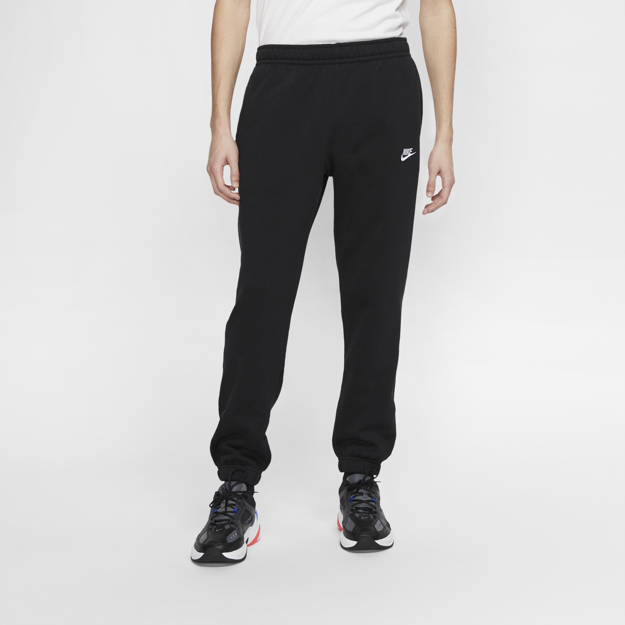 Nike Men's Sportswear Club Fleece Jogger Pants BV2737 (Dark Grey  Heather/Matte Silver/White, Small)