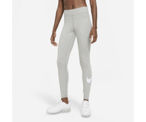 Nike Women's NSW Essential Leggings Swoosh 'Dark Grey Heather/White' CZ8530  063 - Sam Tabak