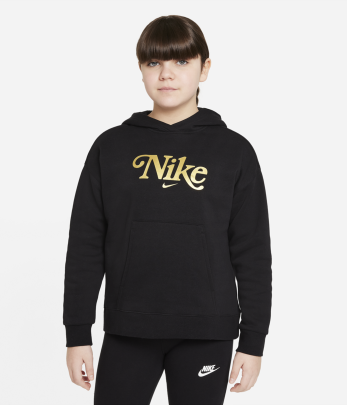 Kids black and 2025 gold nikes