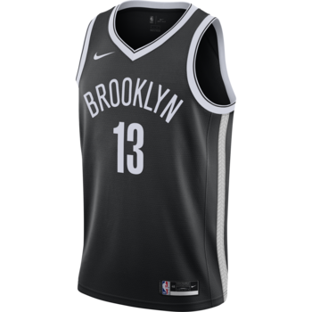 Nike Nike Basketball James Harden Brooklyn Nets Black Swingman Jersey CW3658 010