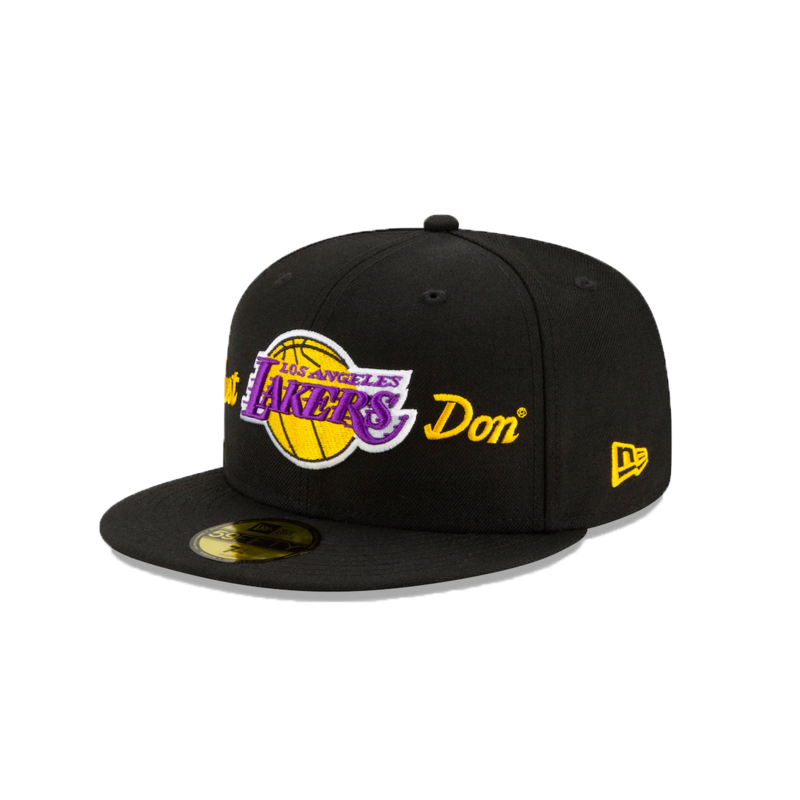 New Era Men's New Era x Just Don NBA Black LA Lakers 59FIFTY Fitted Hat