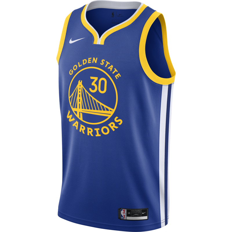 Nike Nike Basketball Stephen Curry Golden State Warriors Icon Edition Blue Jersey CW3665 401