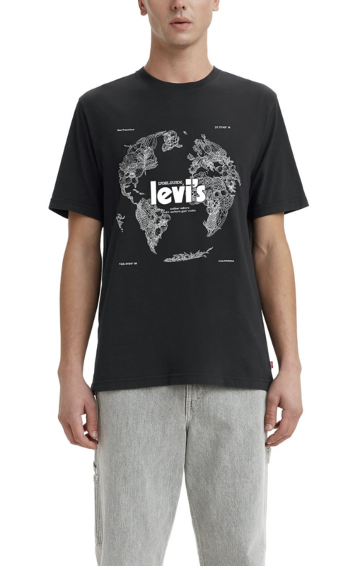 Levis Levis Relaxed Fit Mother Nature Worldwide Tee Black