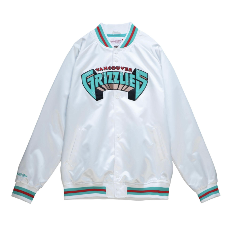 Mitchell & Ness Mitchell & Ness Satin Jacket Vancouver Grizzlies White