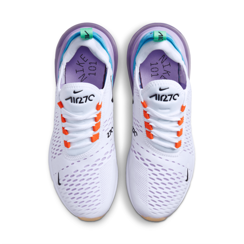 Nike Air Max Women's 270 White/Black-Safety Orange DX2351 100