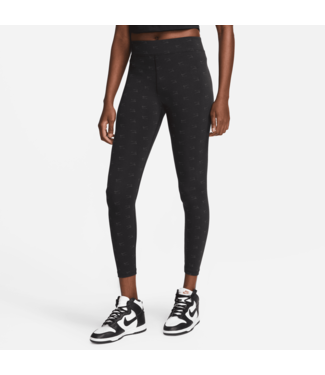 Nike Nike Air Women s High Waisted Printed Leggings Black White DQ6573 010