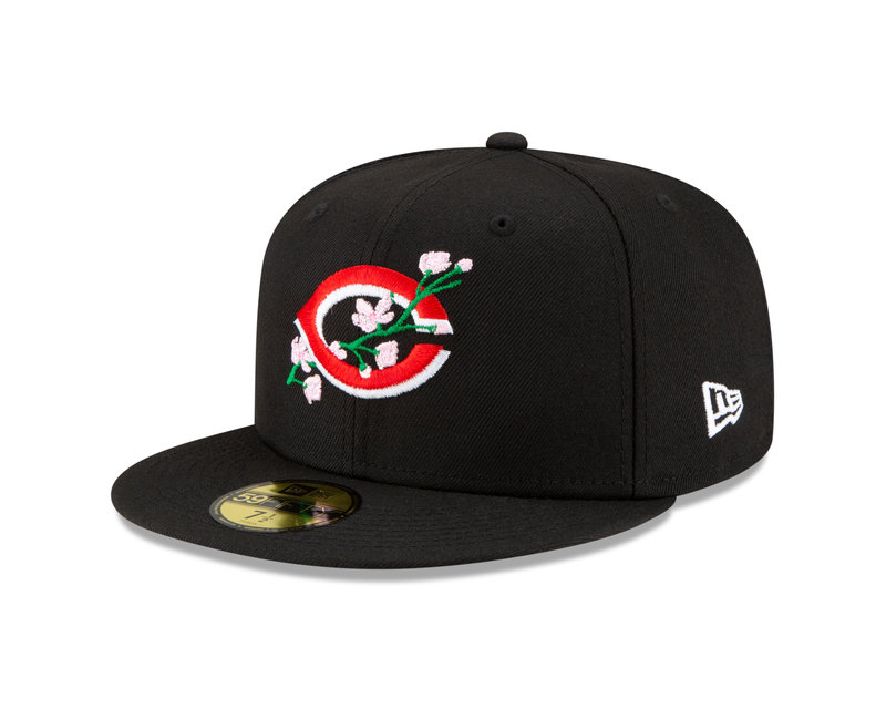 New Era New Era 5950 59Fifty Fitted  Side Patch Bloom Cincinatti Reds  Black Pink UV 60288160