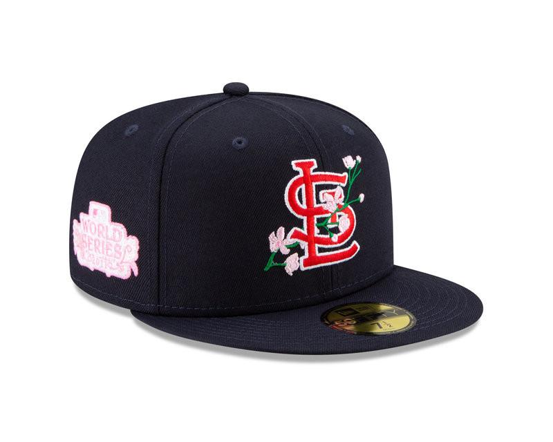 New Era New Era Side Patch Bloom St Louis Cardinals  Navy Pink 60288183