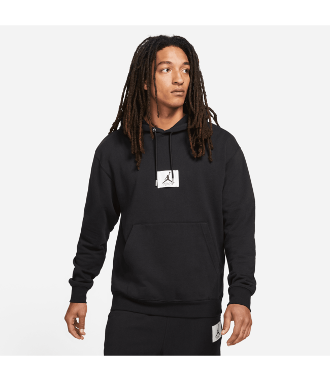 Jordan Essentials Men s Statement Fleece Hoodie Black Gym Red DA9816 010 Sam Tabak