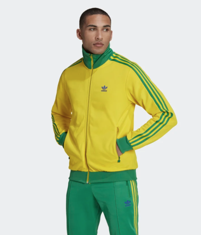 adidas jacket yellow blue