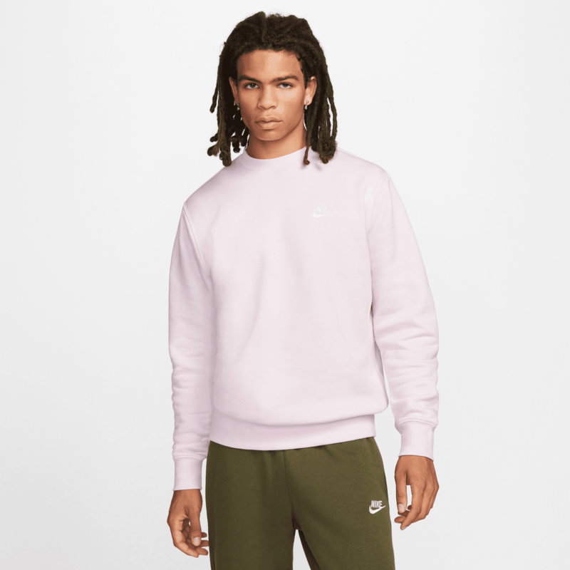 Nike Nike Men's Sportswear Club Fleece Crew 'Pink Foam/White'  BV2662-663