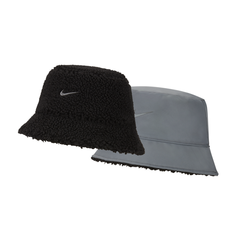 Nike Nike Sportswear Reversible Fleece Bucket Hat 'Black/Smoke Grey'  DV3165-010