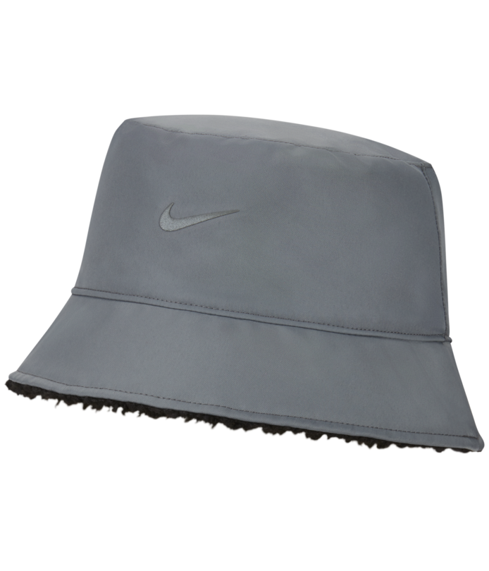 Nike Sportswear Rversible Fleece Bucket Hat 'Black/Smoke Grey