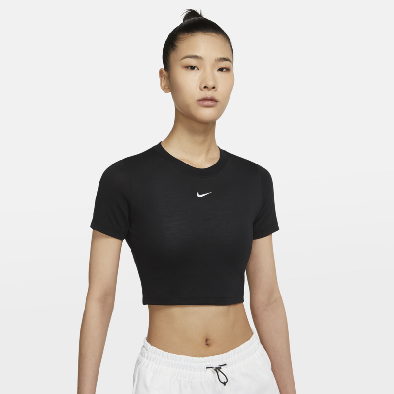 Nike Nike Sportswear Essential Women's Crop Top 'Black/White'  DD1328-010