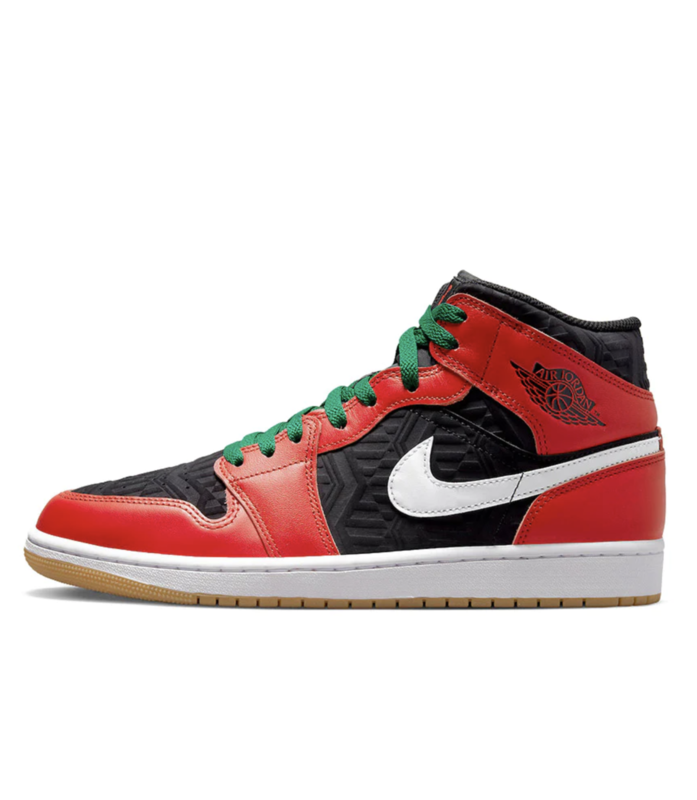 Air Jordan 1 Mid Men's 'Se Black/Fire Red/Malachite ' DQ8417-006