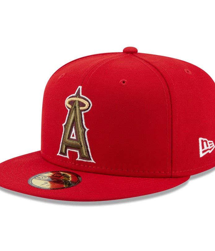 New Era New Era 59Fifty 5950 Botanical Pack Anaheim Angels Red Green  Undervisor 50th Anniversary 1961-2011 Patch 60355790