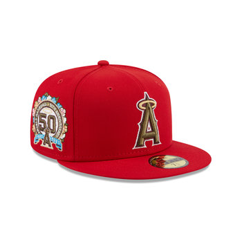 New Era New Era 59Fifty 5950 Botanical Pack  Anaheim Angels Red Green Undervisor  50th Anniversary 1961-2011 Patch 60355790