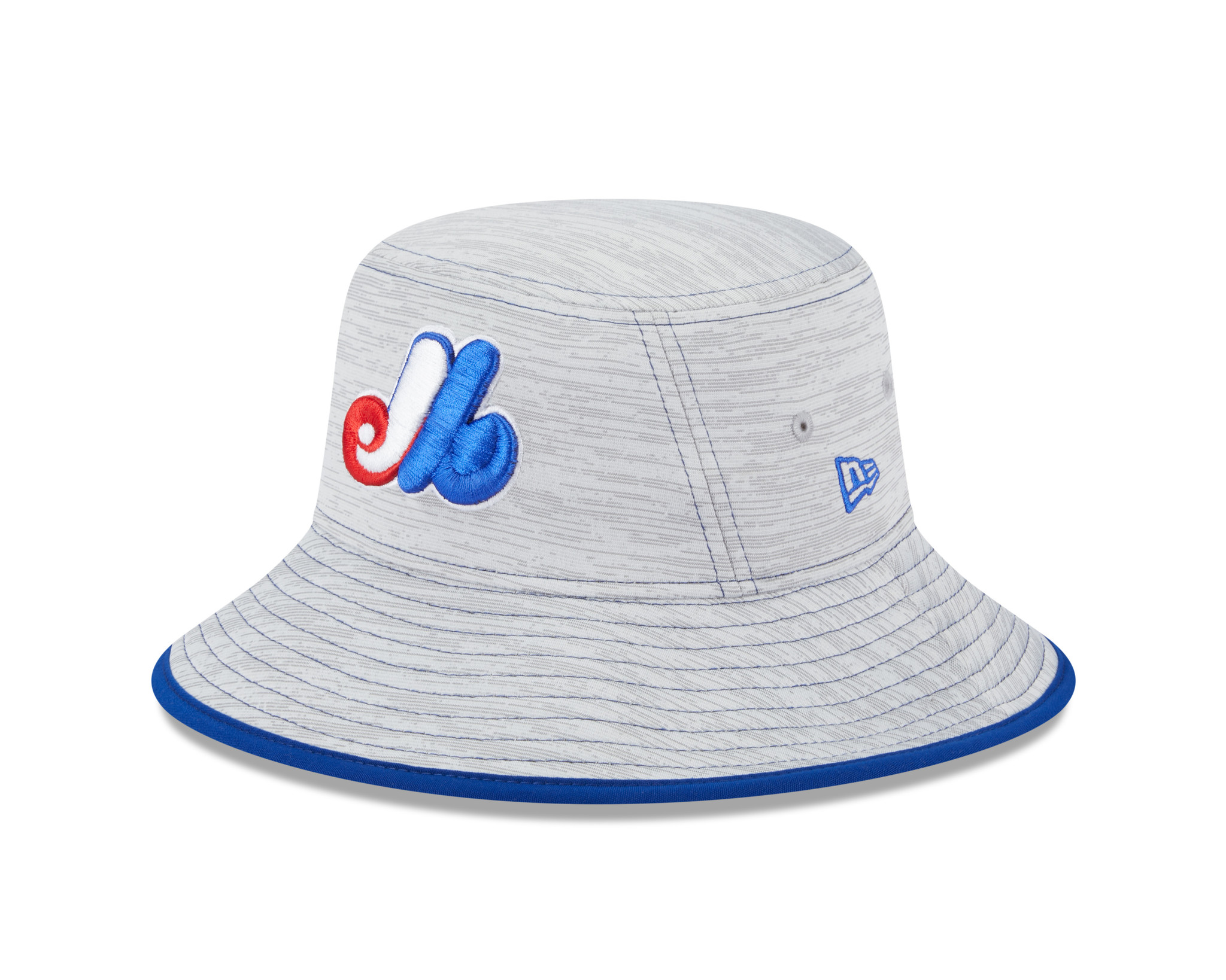 New Era Montreal Expo Bucket Hat Grey Royal Blue 60304429 - Sam Tabak