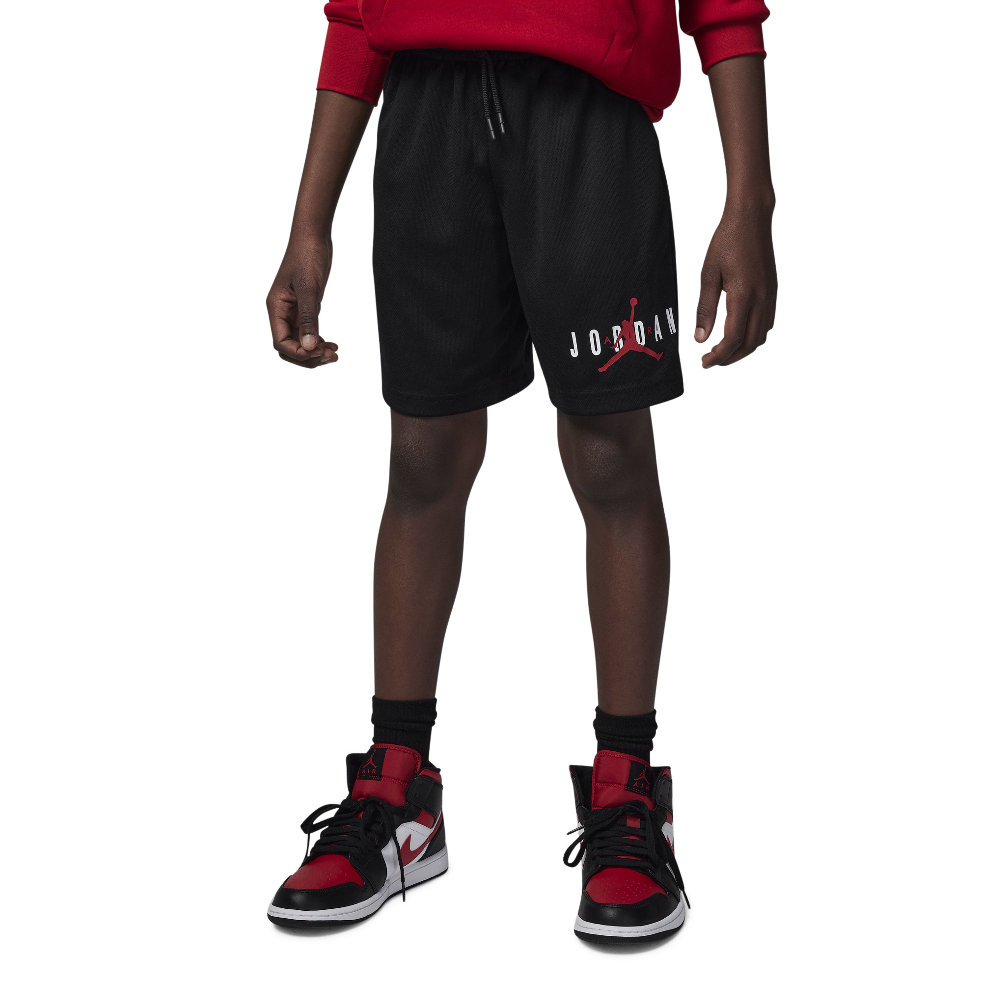 Air Jordan Kids Graphic Mesh Shorts Black 95C186 023 Sam Tabak