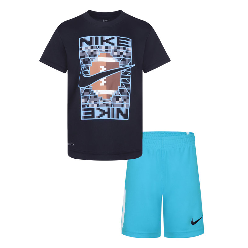 Nike Nike Kids DriFit Icon Short Set 'Baltic Blue' 86K444 F85