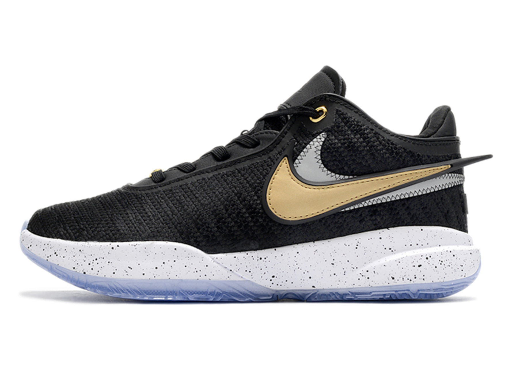 Nike LEBRON XX BLACK METALLIC GOLD WHITE PURE PLATINUM DJ5423 003