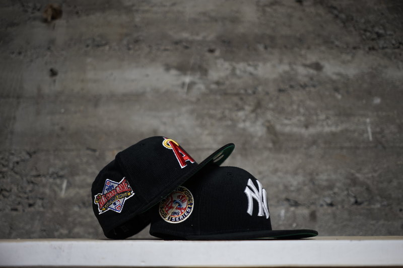 New Era New Era 59Fifty 5950  California Angels 1989 All Star Game Patch City Black Corduroy Pack Collection Green UV