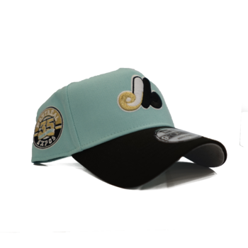 New Era New Era 9Forty 940 A Frame Montreal Expos Tiffany Mint Teal 35 Years Patch Snapback