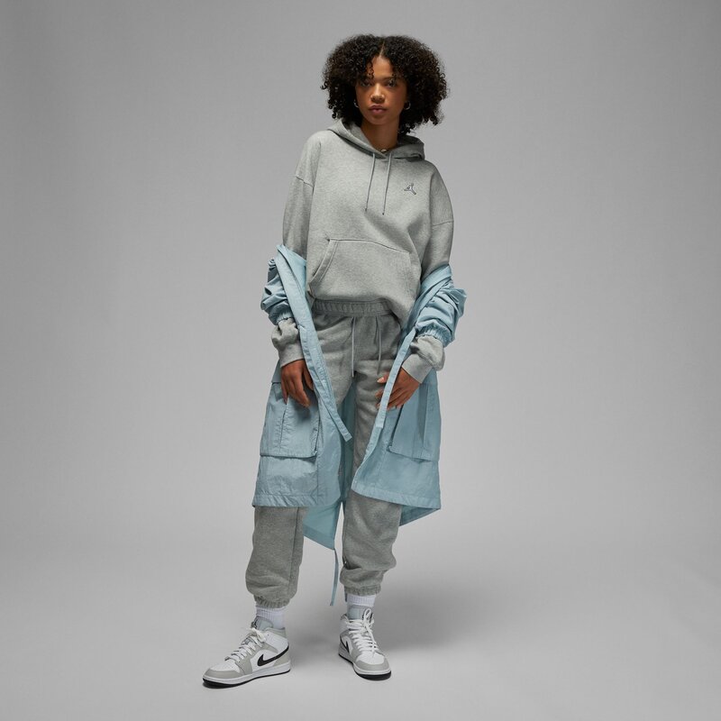 Nike Wmn's Jordan Brooklyn Hoodie Grey/White DQ4458-063